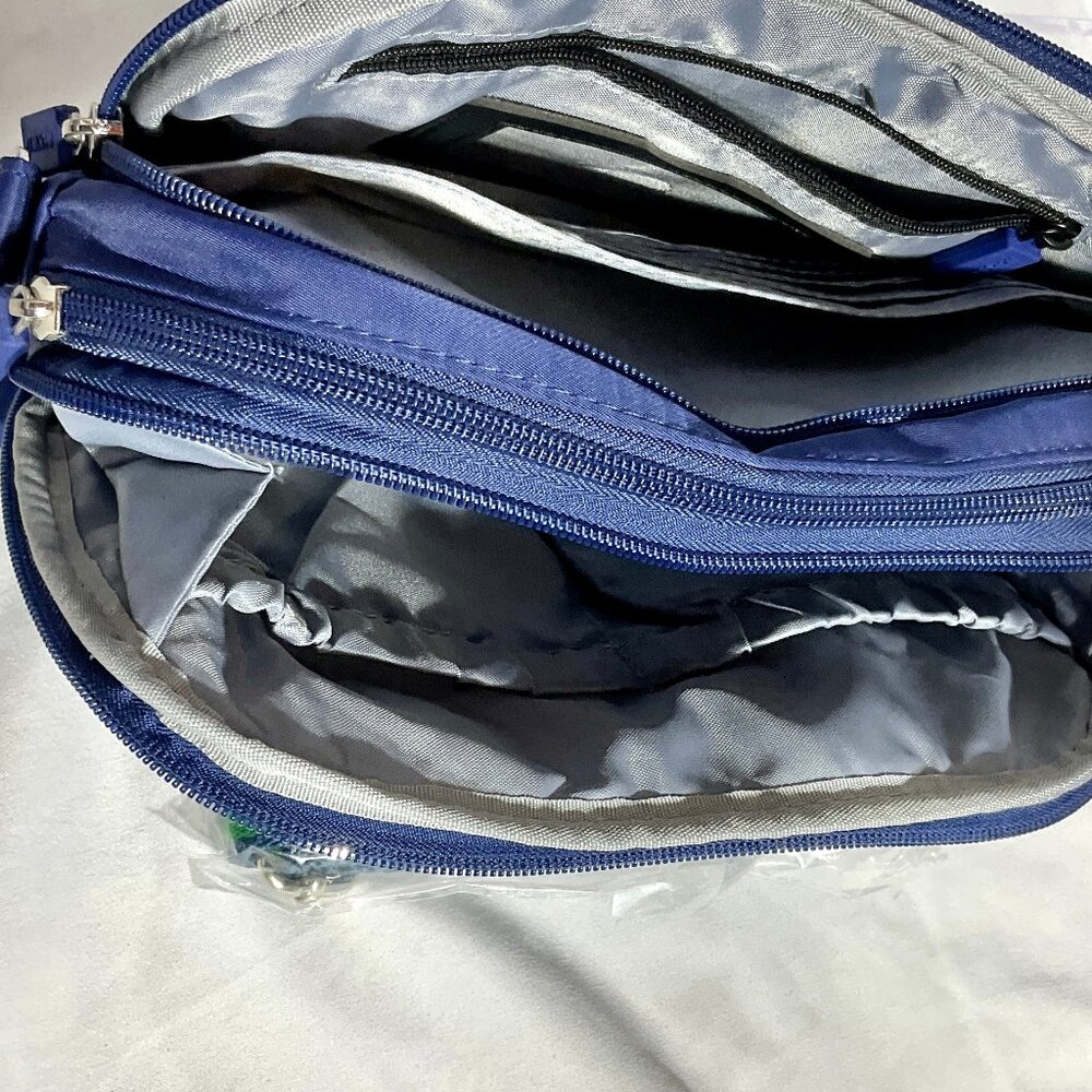 NWOT IHKWIP Blue Convertable Crossbody 10" w/2 Straps Purse - Picture 7 of 14